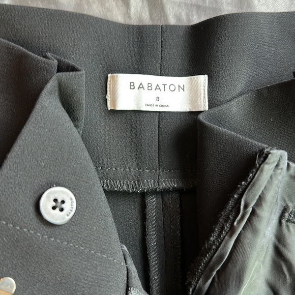 Aritzia / Babaton high rise black straight leg dress pant size 8 - Picture 2 of 5